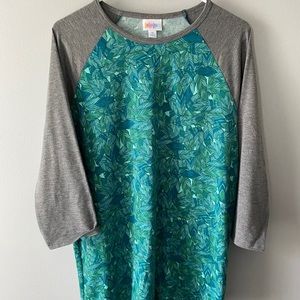 Leaf/feather patterned Lularoe randy